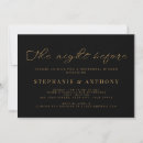 Search for the night before wedding invitations Black