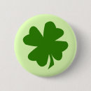 Search for lucky shamrock clover buttons Green