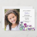 Search for purple iris stamp invitations Pink
