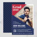 Search for red white and blue graduation invitations Modern