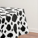 Search for cow tablecloths Black and white