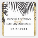 Search for modern beach wedding stickers Palm tree