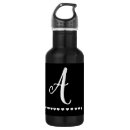Search for black and white water bottles Girly