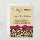 Search for pink leopard baby shower invitations Girly