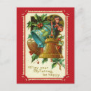 Search for vintage christmas bells postcards Holly