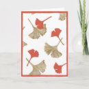 Recherche de ginkgo vœux cartes Blanc