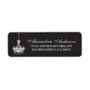 Search for chandelier return address labels Black and white