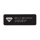 Search for white diamonds return address labels Stylish