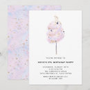 Search for pink carnival birthday invitations Cotton candy