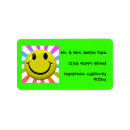 Search for happy face return address labels Fun