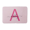 Search for hot pink bath mats Monogrammed