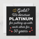 Search for funny 50th anniversary invitations Couple