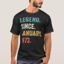 Recherche de légende 1973 tshirts Anniversaire