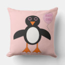 Recherche de petit pingouin coussins Petite fille