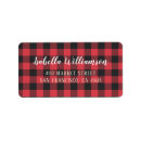 Search for country plaid return address labels Typography