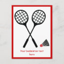 Recherche de raquette de badminton cartes postales Sports