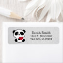 Search for cute panda bear return address labels Modern