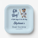 Recherche de baseball baby shower plates Bleu