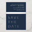 Search for navy silver save the dates Simple
