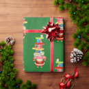 Search for retro santa wrapping paper Midcentury