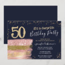 Search for surprise 50th birthday invitations Glitter