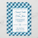 Search for blue gingham wedding invitations Chequered
