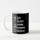 Search for eat sleep game repeat mugs Otaku