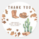 Search for cowboy thank you stickers Watercolor