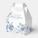 Search for dusty blue favour boxes Toile de jouy