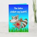 Search for raccoon valentines day cards Heart