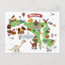 Search for cartoon maps postcards Usa