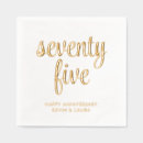 Search for 75th anniversary napkins Gold