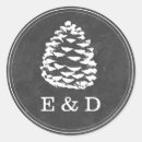 Search for pine cone wedding stickers Forest