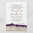 Search for purple lace wedding invitations Rustic