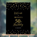 Search for 50th birthday welcome signs Gold