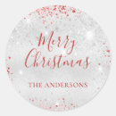 Search for red metallic stickers Xmas