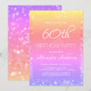Search for female 60th birthday invitations Glitter