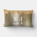 Search for metallic gold pillows Monogrammed