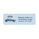 Search for auto racing return address labels Blue