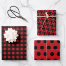 Search for black buffalo plaid wrapping paper Festive