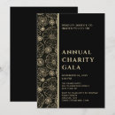 Search for gala event invitations Black and gold