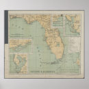 Search for vintage map of florida posters Miami