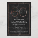 Search for rose gold 60th birthday invitations Black