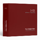 Search for dark red binders Monogrammed