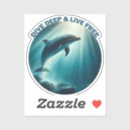 Search for swim with dolphins stickers Sea life