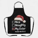 Search for naughty or nice aprons Funny