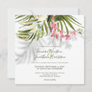 Search for tropical greenery wedding invitations White