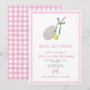 Search for tennis birthday invitations Preppy