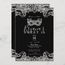 Search for black masquerade party invitations Elegant