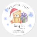 Search for winter woodland baby shower stickers Bear